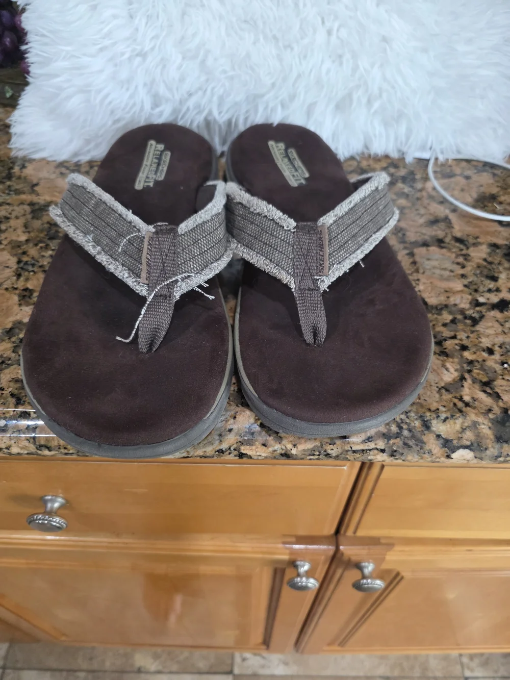 Skechers Relaxed Fit Men's Brown Flip Flop Sandals